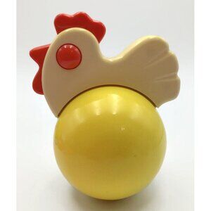 Rolling Chicken Toddler Toy 1989 Vintage Rocking Farm Animal Hen Unimax Toys
